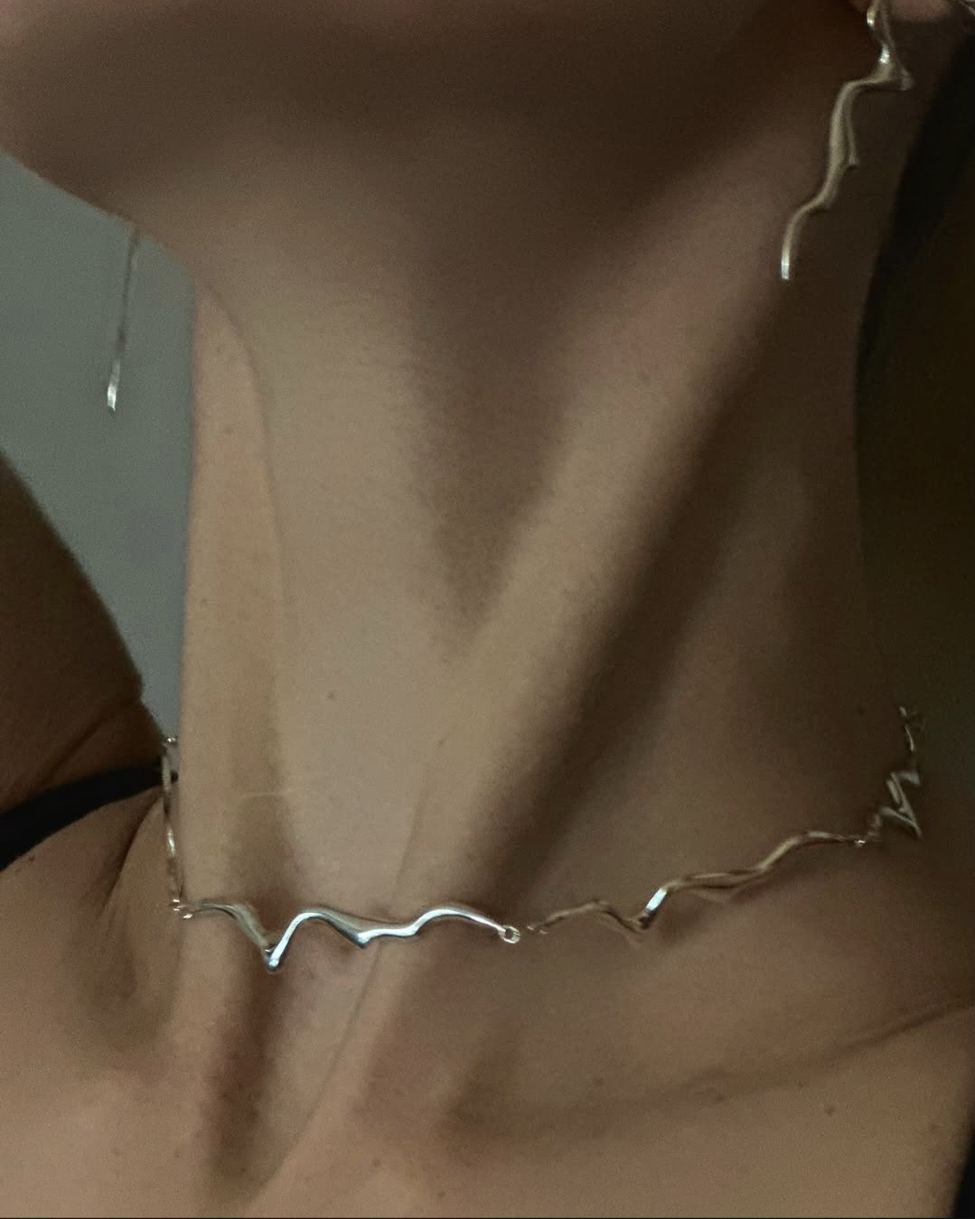 Wearing Emria necklace
