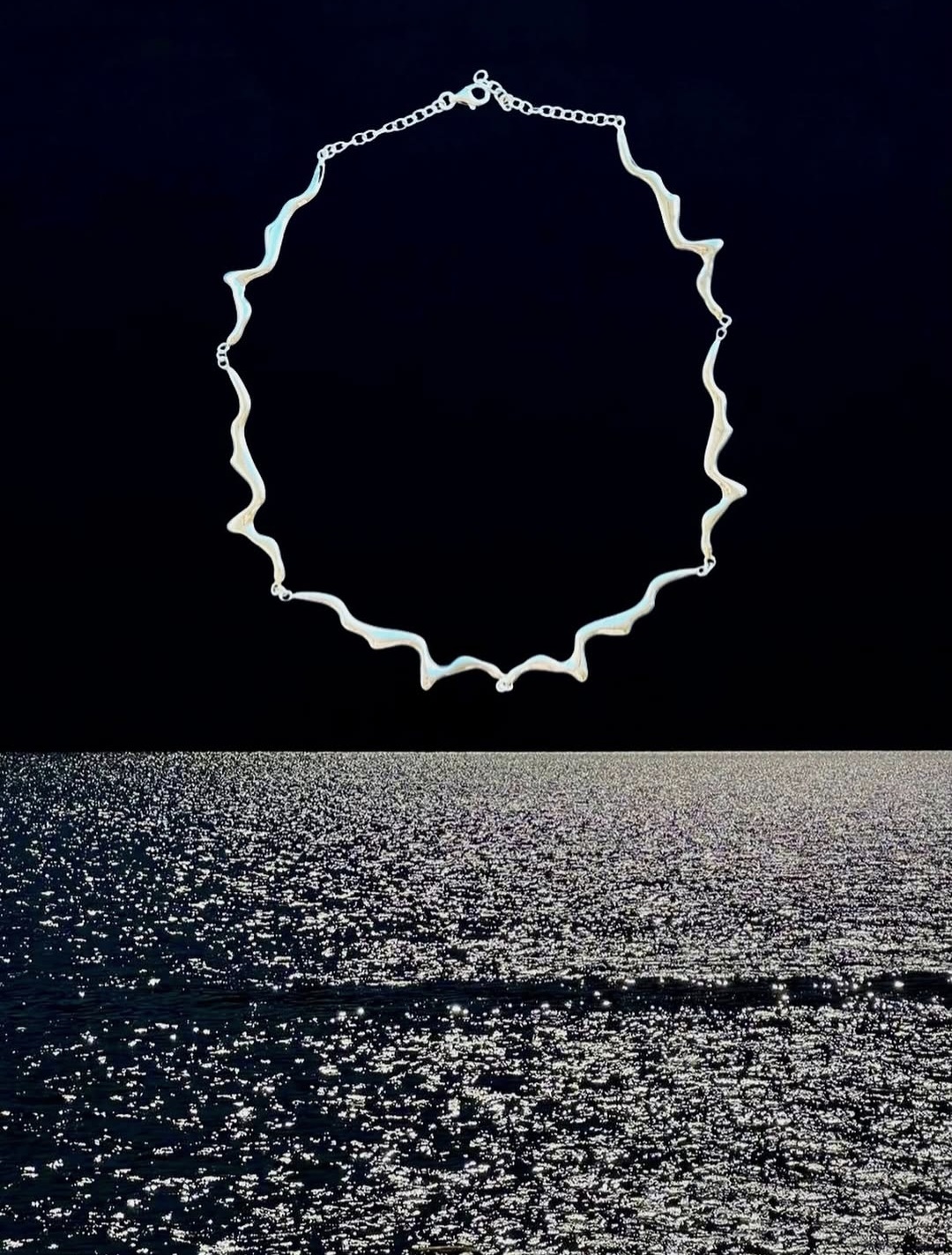 Emria wave necklace
